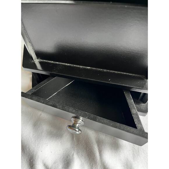 Spinning black tool organizer, makeup Arts crafts, Lazy Susan, pull out drawers - Picture 2 of 5